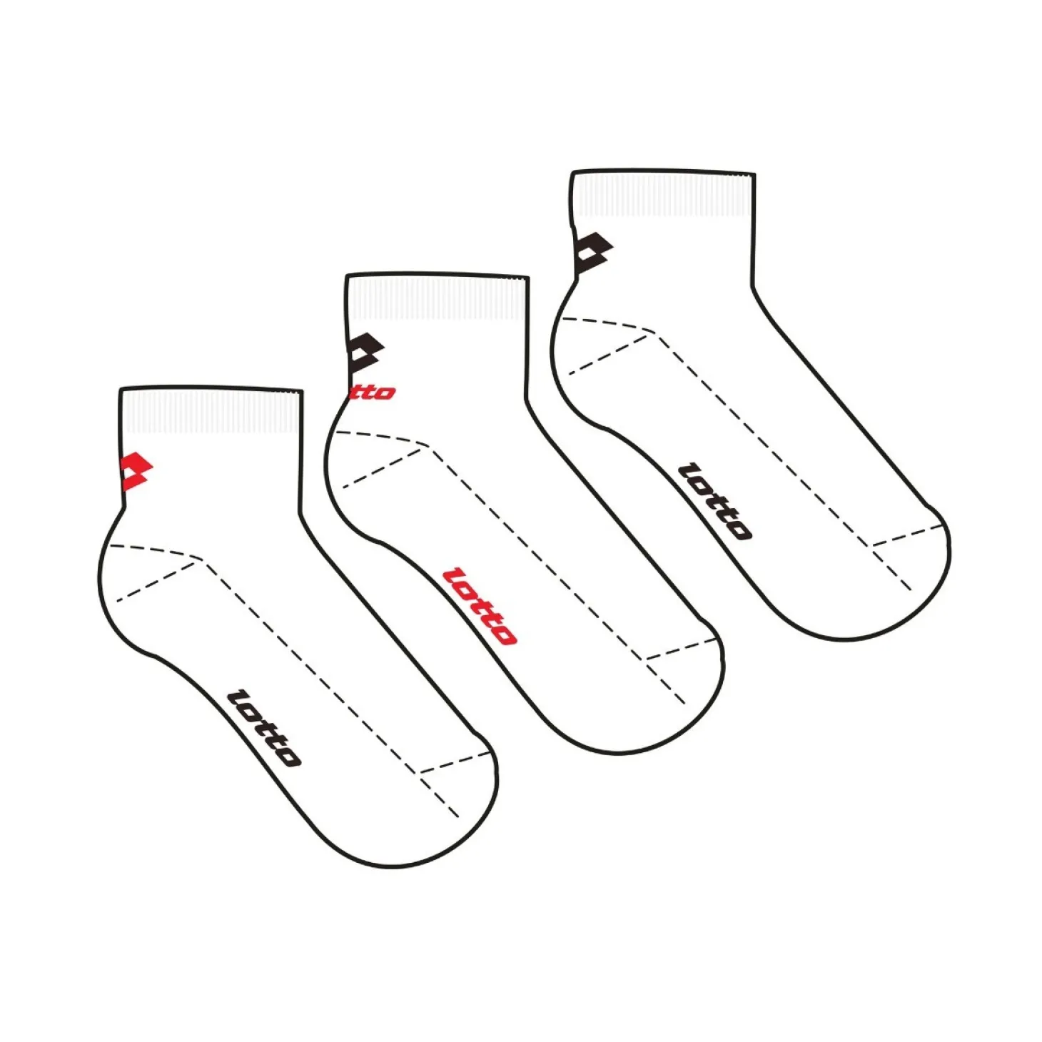 Lotto Sock Ankle Ii - Pk3Prs | Socken Und Manschetten