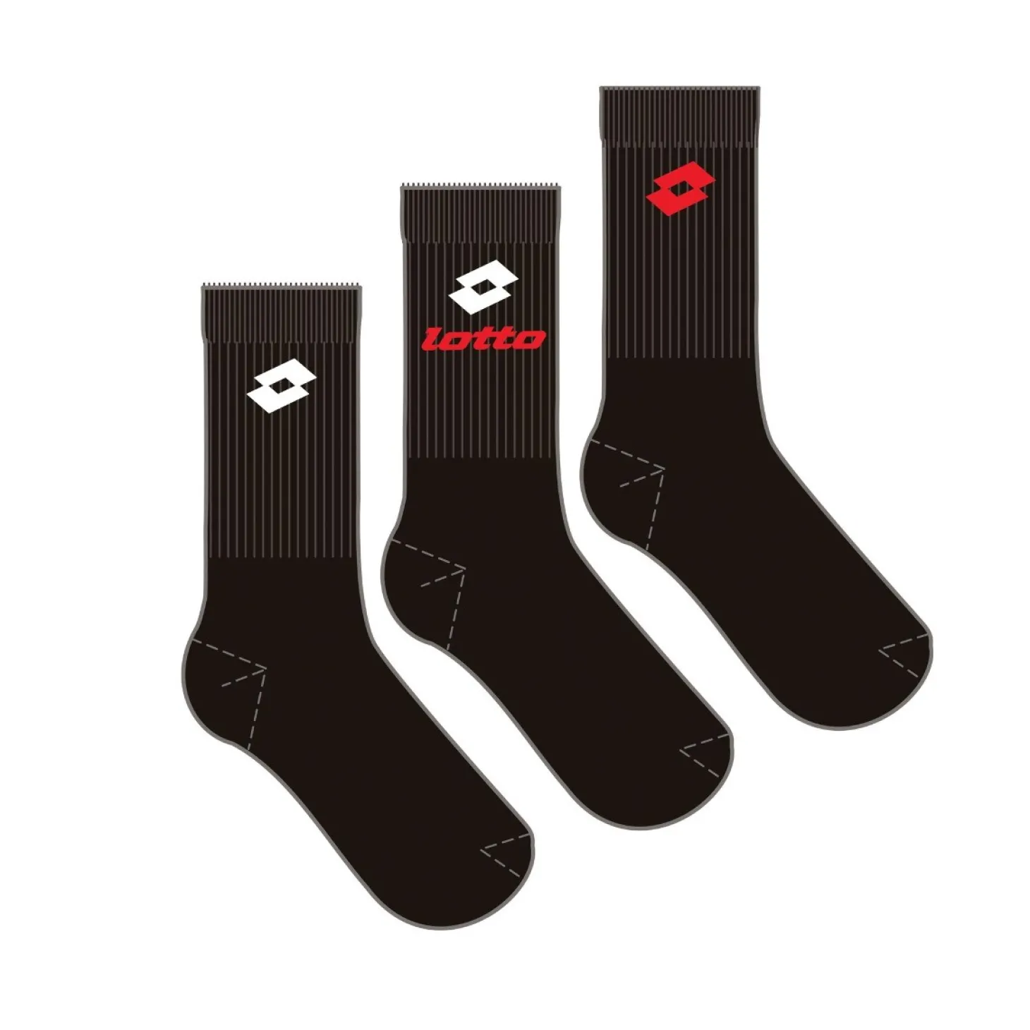 Lotto Sock Quarter - Pk3Prs | Socken Und Manschetten