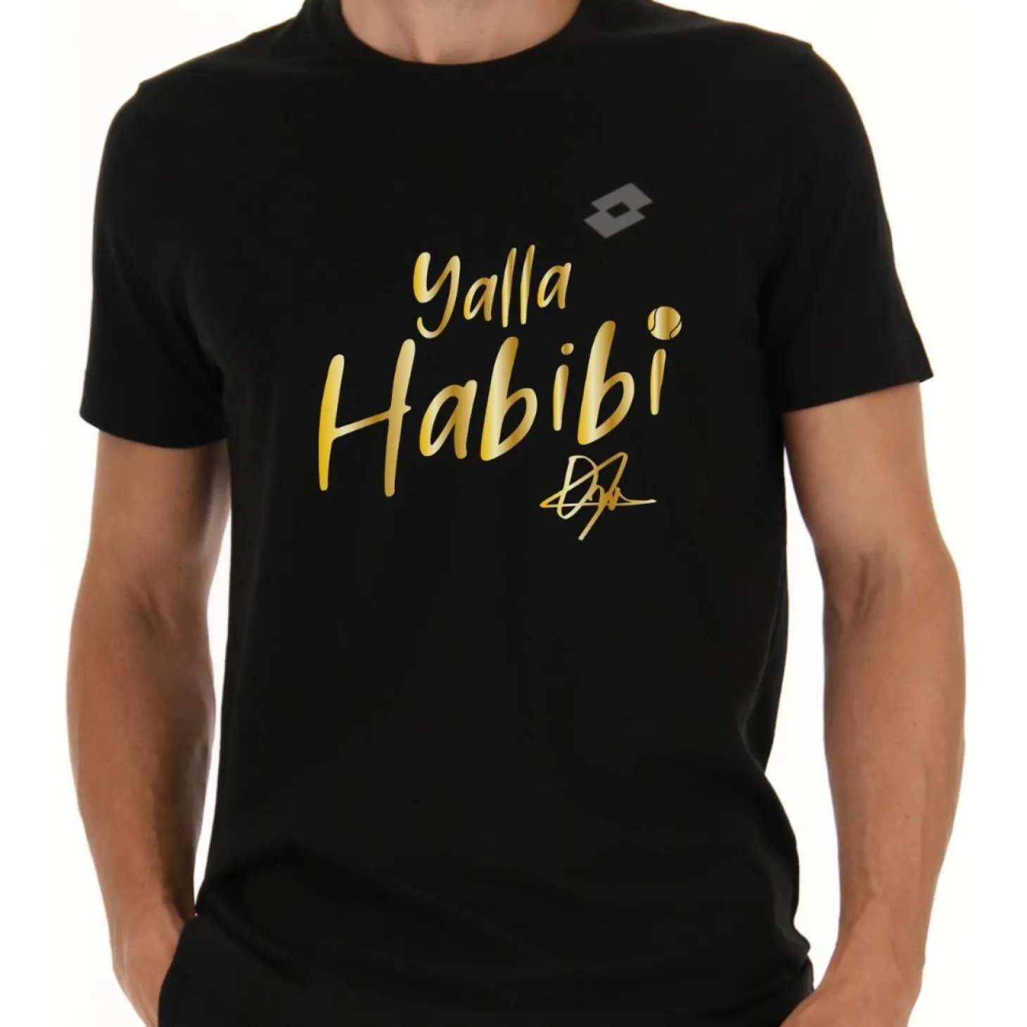 Lotto Yalla Habibi Jabeur M Tee Black | Herren T-Shirts