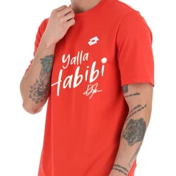 Lotto Yalla Habibi Jabeur M Tee Red | Herren T-Shirts